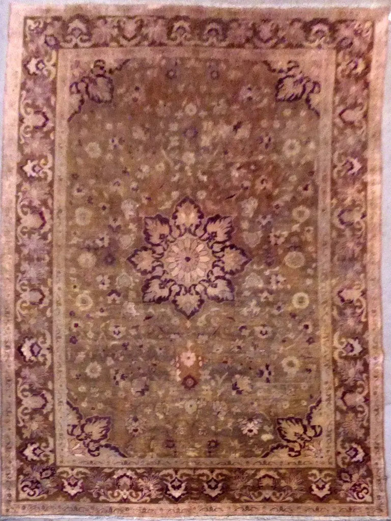 One Of The Kind Indian Hand-Knotted Rug 7'8" X 10'4''